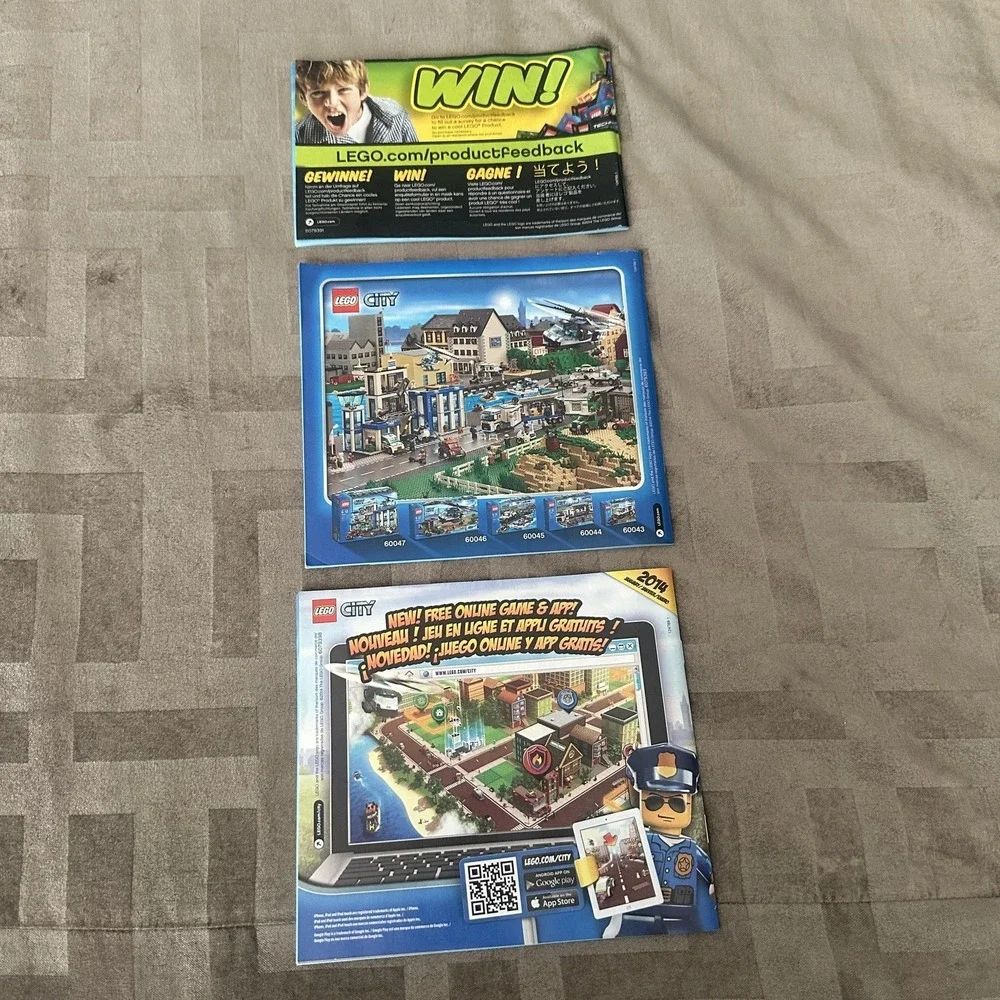 LEGO‎ City 60044 Mobile Police Unit Instruction Booklets Only Set 3 Manuals 2014